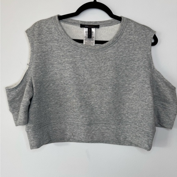 BCBGMaxAzria Gray Cropped Cut Out The Top - Picture 10 of 16